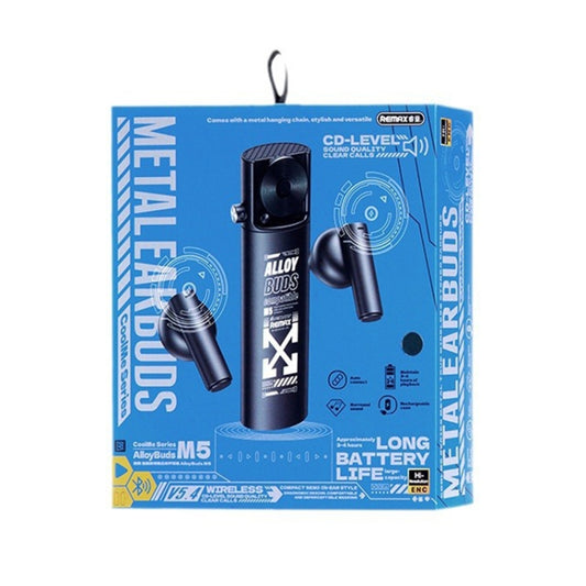 REMAX AlloyBuds M5 Metal CD Level Stereo Wireless Bluetooth Earphone(Tarnish) by REMAX