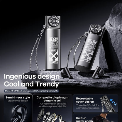 REMAX AlloyBuds M5 Metal CD Level Stereo Wireless Bluetooth Earphone(Tarnish) by REMAX