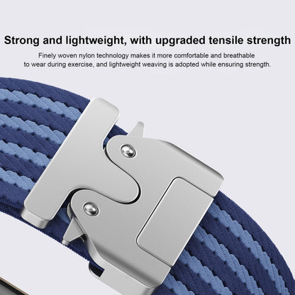 For Apple Watch 42mm / 41mm / 40mm / 38mm Parachute Buckle 4-Stripe Braided Nylon Watch Band(Orange Yellow) by bashfashion