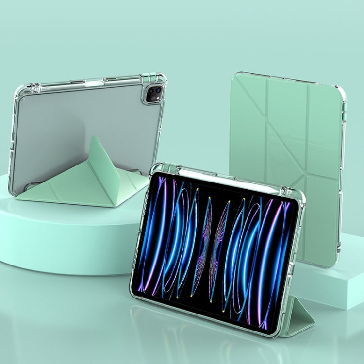 For iPad Air 13 2024 / 2025 mutural Y-Shape Deformation Leather Tablet Case(Green) by Mutural