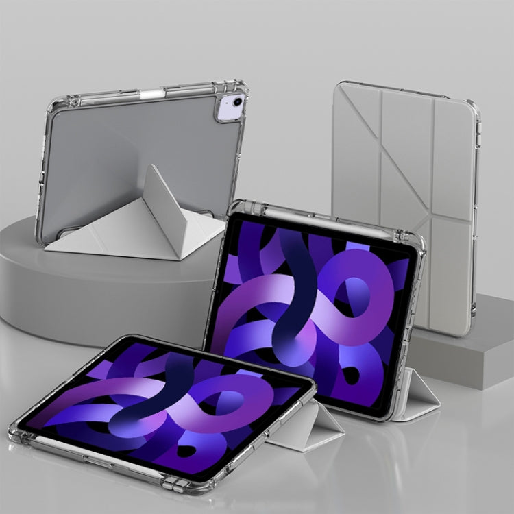 For iPad Air 11 2025 / 2024 mutural Y-Shape Deformation Leather Tablet Case(Grey) by Mutural