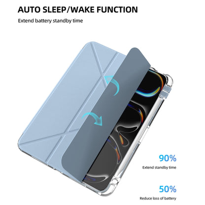 For iPad Air 13 2024 / 2025 mutural Y-Shape Deformation Leather Tablet Case(Ice Blue) by Mutural