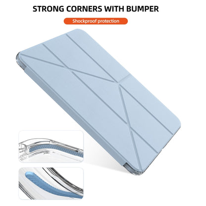 For iPad Air 13 2024 / 2025 mutural Y-Shape Deformation Leather Tablet Case(Ice Blue) by Mutural