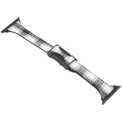 For Apple Watch 42mm / 41mm / 40mm / 38mm Slim Magnetic Buckle Napped Fabric Leather Watch Band(Grey) by bashfashion