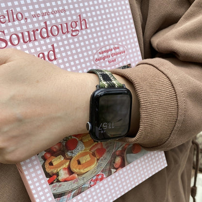 For Apple Watch 46mm / 49mm / 45mm / 44mm Slim Magnetic Buckle Napped Fabric Leather Watch Band(Grey) by bashfashion