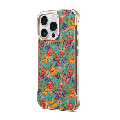 For iPhone 15 Plus / 14 Plus Denior A18 Paint MagSafe Phone Case(Butterflies) by Denior
