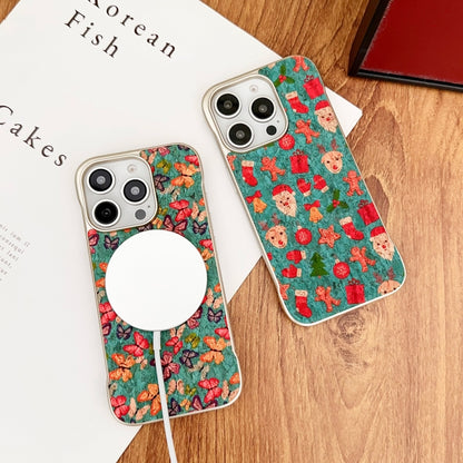 For iPhone 15 Plus / 14 Plus Denior A18 Paint MagSafe Phone Case(Butterflies) by Denior