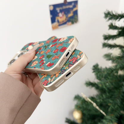 For iPhone 15 Denior A18 Paint MagSafe Phone Case(Christmas) by Denior