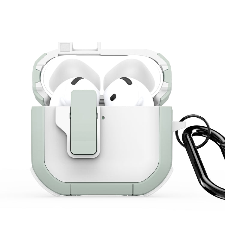 For AirPods 4 DUX DUCIS PECP Series Split Earphone Case with Hook(Green White) by DUX DUCIS