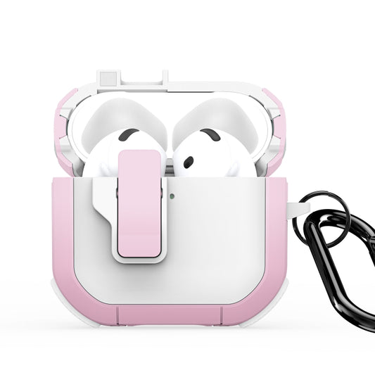 For AirPods 4 DUX DUCIS PECP Series Split Earphone Case with Hook(Pink White) by DUX DUCIS