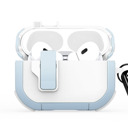 For AirPods Pro 2 DUX DUCIS PECP Series Split Earphone Case with Hook(Blue White) by DUX DUCIS