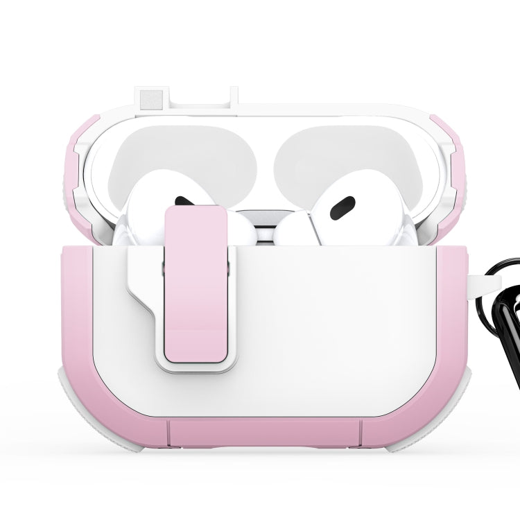 For AirPods Pro 2 DUX DUCIS PECP Series Split Earphone Case with Hook(Pink White) by DUX DUCIS