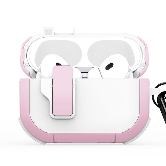 For AirPods Pro 2 DUX DUCIS PECP Series Split Earphone Case with Hook(Pink White) by DUX DUCIS