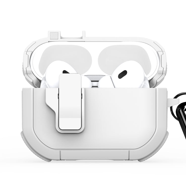 For AirPods Pro 2 DUX DUCIS PECP Series Split Earphone Case with Hook(White) by DUX DUCIS