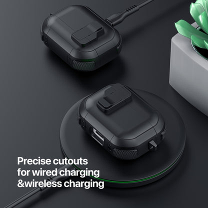 For AirPods 4 DUX DUCIS PECP Series Split Earphone Case with Hook(White) by DUX DUCIS