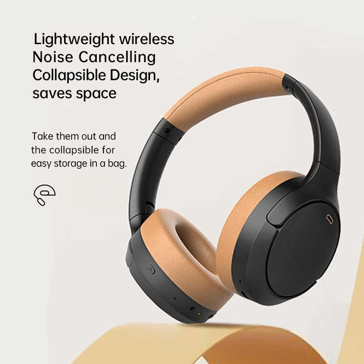 BT056 Noise Reduction Sports Stereo Wireless Deep Bass On-Ear Bluetooth Earphone(Beige) by bashfashion