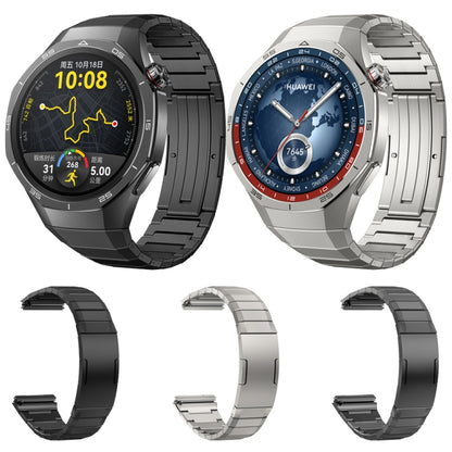 For Huawei Watch GT 5 Pro 46mm Push Folding Clasp Titanium Watch Band(Black) by bashfashion