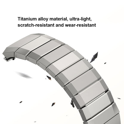 For Huawei Watch GT 5 Pro 46mm Push Folding Clasp Titanium Watch Band(Titanium Grey) by bashfashion