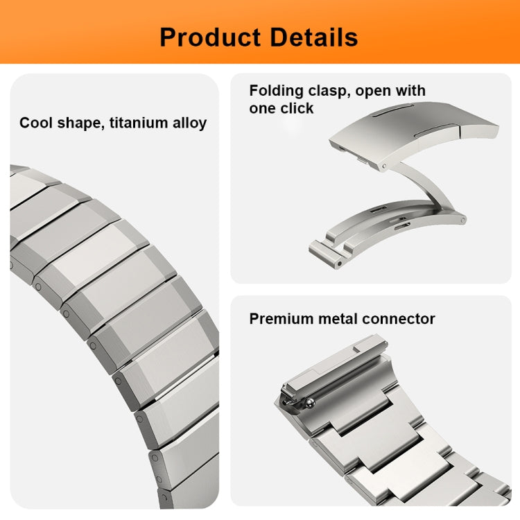 For Huawei Watch GT 5 Pro 46mm Push Folding Clasp Titanium Watch Band(Mars Titanium) by bashfashion