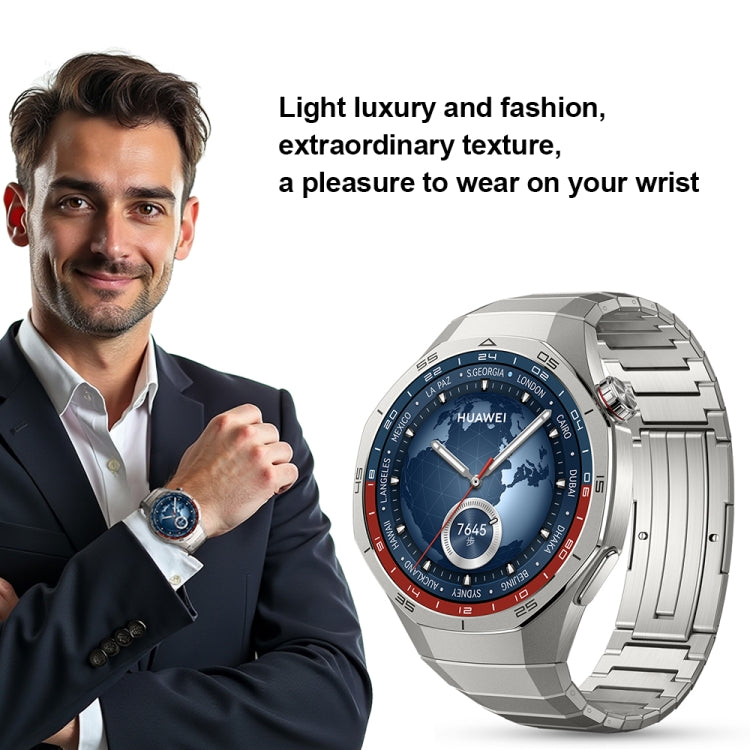 For Huawei Watch GT 5 Pro 46mm Push Folding Clasp Titanium Watch Band(Mars Titanium) by bashfashion