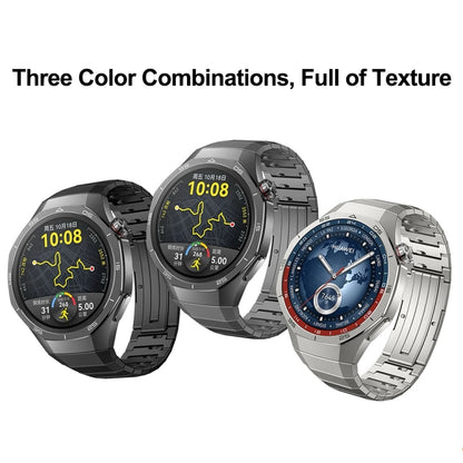 For Huawei Watch GT 5 Pro Folding Clasp Titanium Metal Quick Release Watch Band(Black) by bashfashion