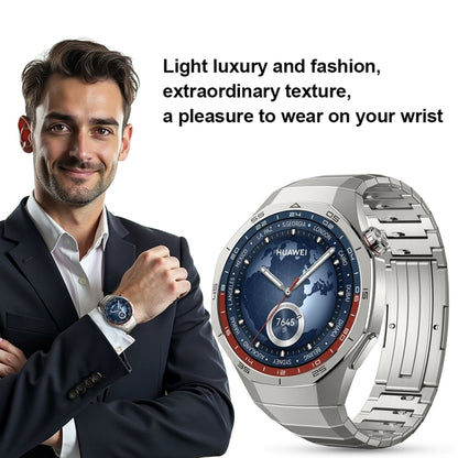 For Huawei Watch GT 5 Pro Folding Clasp Titanium Metal Quick Release Watch Band(Black) by bashfashion