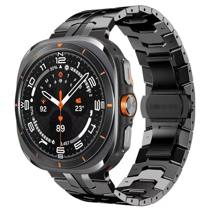 For Samsung Galaxy Watch Ultra 47mm / Ultra 2025 Butterfly Buckle Titanium Alloy Watch Band(Black) by bashfashion