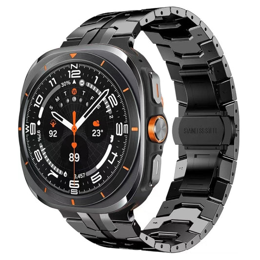 For Samsung Galaxy Watch Ultra 47mm / Ultra 2025 Butterfly Buckle Titanium Alloy Watch Band(Black) by bashfashion