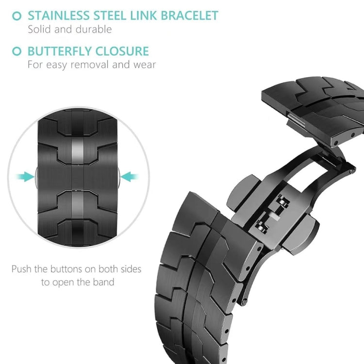 For Samsung Galaxy Watch Ultra 47mm / Ultra 2025 Butterfly Buckle Titanium Alloy Watch Band(Black) by bashfashion