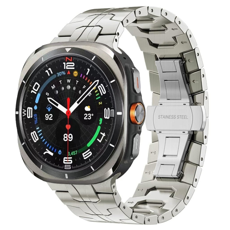 For Samsung Galaxy Watch Ultra 47mm / Ultra 2025 Butterfly Buckle Titanium Alloy Watch Band(Titanium) by bashfashion