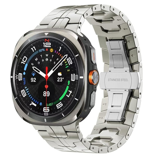 For Samsung Galaxy Watch Ultra 47mm / Ultra 2025 Butterfly Buckle Titanium Alloy Watch Band(Titanium) by bashfashion