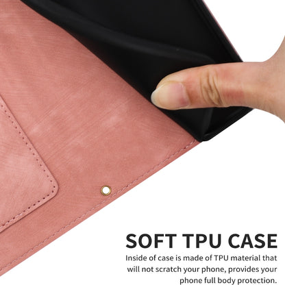 For iPhone 16e Floral Pattern Leather Phone Case with Lanyard(Pink) by bashfashion