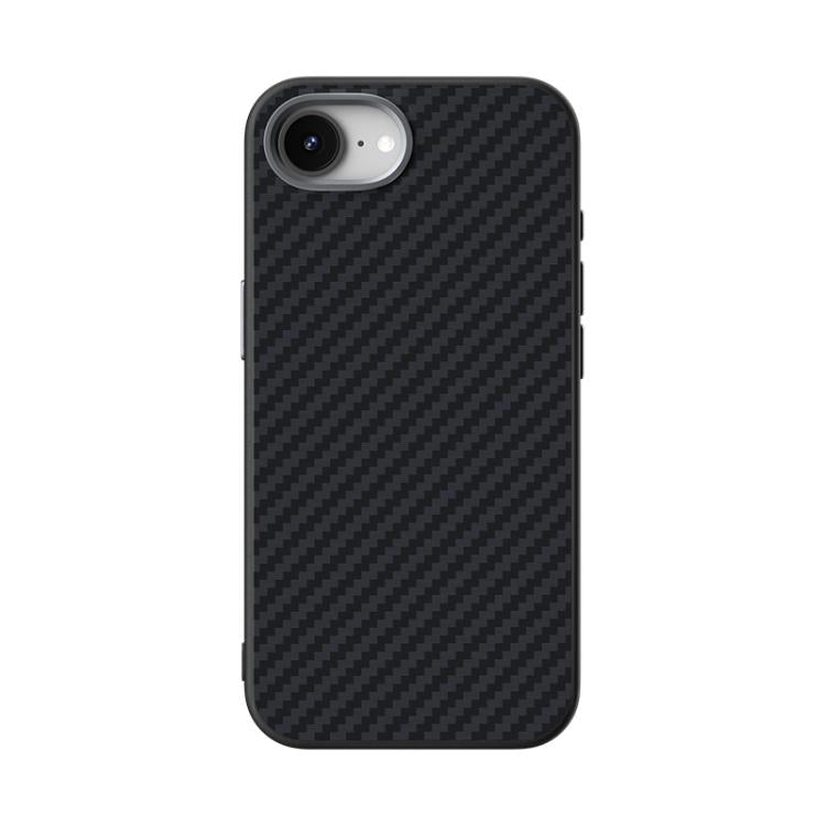 For iPhone 16e ABEEL C Carbon Fiber Series 6D Micro Relief MagSafe Phone Case(Black) by bashfashion