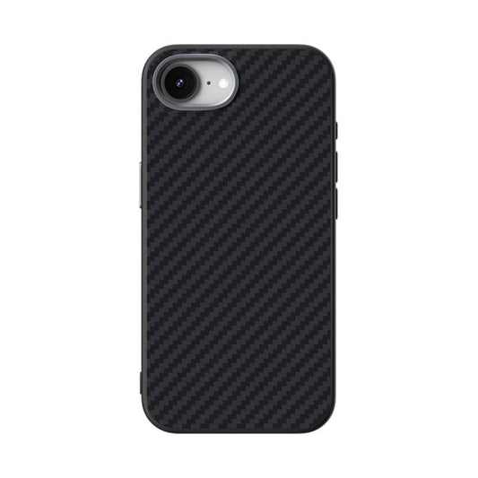 For iPhone 16e ABEEL C Carbon Fiber Series 6D Micro Relief MagSafe Phone Case(Black) by bashfashion