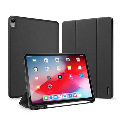 For iPad Air 11 2025 / 2024 / 2022 / 2020 10.9 DUX DUCIS Domo Series Horizontal Flip Magnetic TPU + PU Leather Case with Three-folding Holder & Pen Slot(Black) by DUX DUCIS