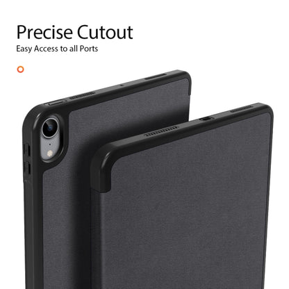 For iPad Air 11 2025 / 2024 / 2022 / 2020 10.9 DUX DUCIS Domo Series Horizontal Flip Magnetic TPU + PU Leather Case with Three-folding Holder & Pen Slot(Black) by DUX DUCIS