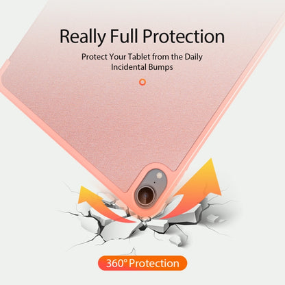 For iPad Air 11 2025 / 2024 / 2022 / 2020 10.9 DUX DUCIS Domo Series Horizontal Flip Magnetic TPU + PU Leather Case with Three-folding Holder & Pen Slot(Pink) by DUX DUCIS