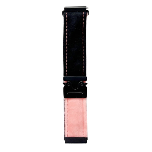 For Samsung Galaxy Watch 7 / 6 / 5 Snap Button Brushed Plush Watch Band(Black Peach) by bashfashion