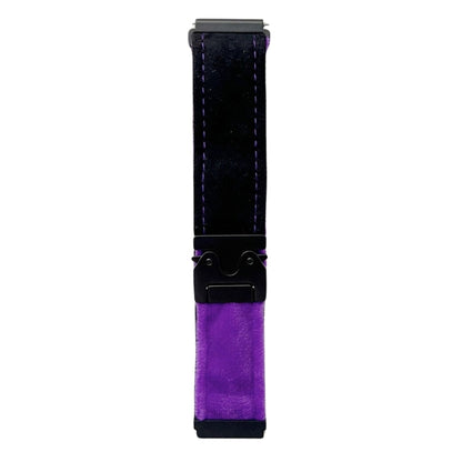 For Samsung Galaxy Watch 7 / 6 / 5 Snap Button Brushed Plush Watch Band(Black Purple) by bashfashion