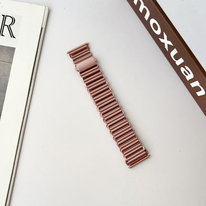 For Samsung Galaxy Watch 7 / 6 / 5 Hollow Chain Metal Watch Band(Rose Pink) by bashfashion