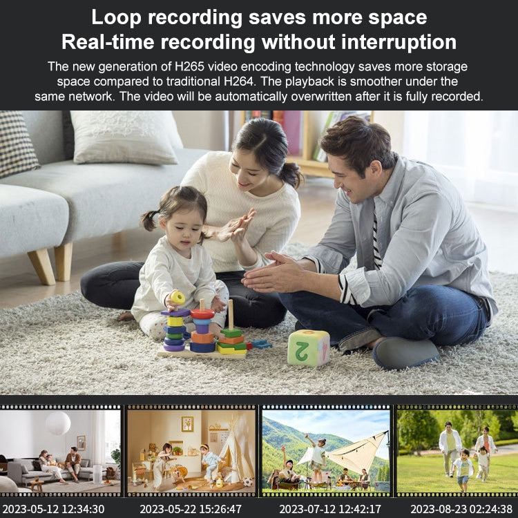 30W HD Night Vision Remote Indoor and Outdoor Wireless Surveillance Camera, Memory Card:128GB by bashfashion