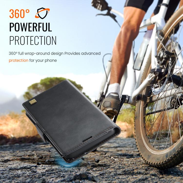 For iPhone Air AutSpace A11 Side Buckle MagSafe Magnetic RFID Phone Leather Case(Black) by AutSpace