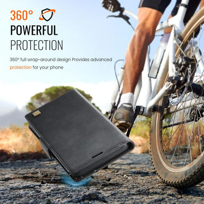 For iPhone Air AutSpace A11 Side Buckle MagSafe Magnetic RFID Phone Leather Case(Black) by AutSpace