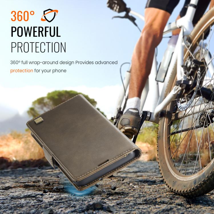 For iPhone Air AutSpace A11 Side Buckle MagSafe Magnetic RFID Phone Leather Case(Coffee) by AutSpace