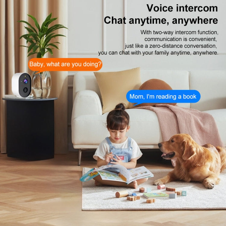 3MP Home Outdoor HD Wireless Surveillance Camera, WiFi Version+5200mAh Battery+Tuya APP(US Plug) by bashfashion