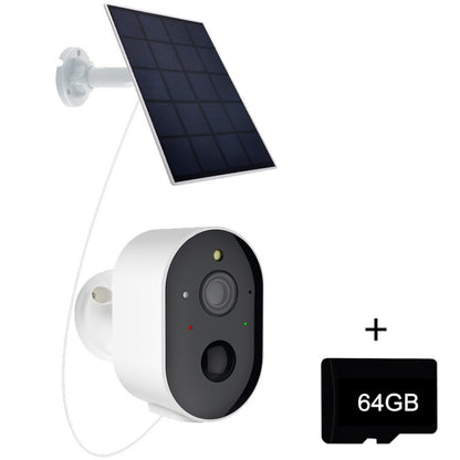 3MP Graffit Version Outdoor HD Solar Panel Wireless WiFi Surveillance Camera, Memory Card:64GB(EU Plug) by bashfashion