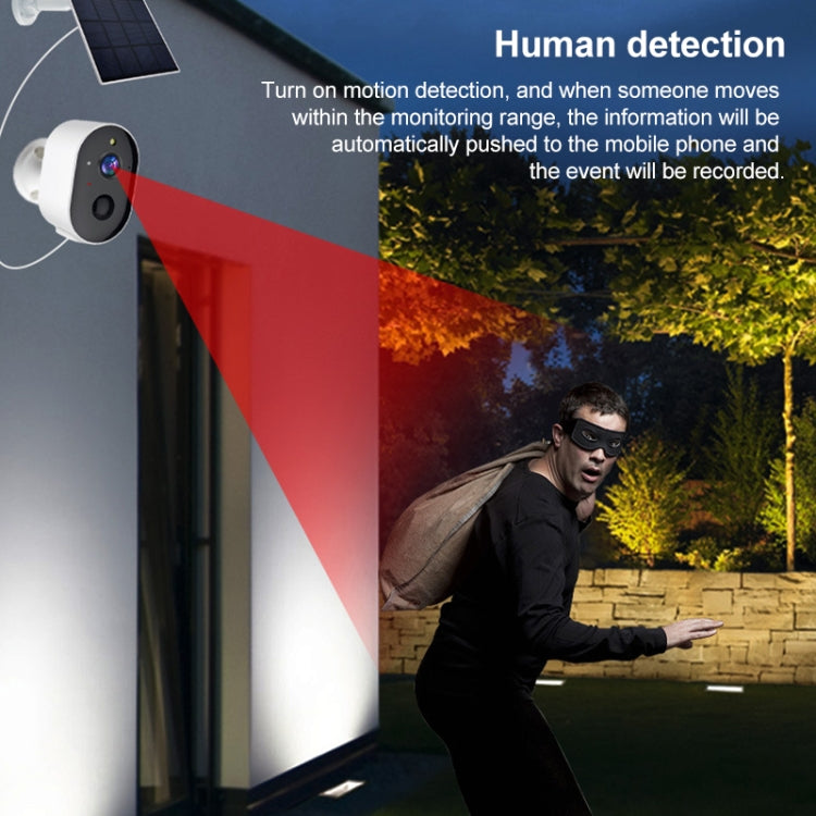 3MP Graffit Version Outdoor HD Solar Panel Wireless WiFi Surveillance Camera, Memory Card:64GB(US Plug) by bashfashion