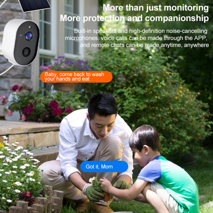 3MP Graffit Version Outdoor HD Solar Panel Wireless WiFi Surveillance Camera, Memory Card:128GB(US Plug) by bashfashion