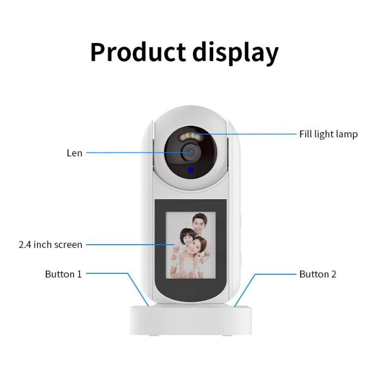 2MP HD Video Call Dual Light Full Color Night Vision WiFi Surveillance Camera(EU Plug) by bashfashion