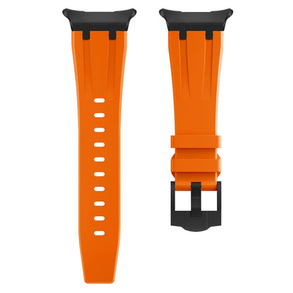 For Samsung Galaxy Watch Ultra 47mm / Ultra 2025 AP Series Liquid Silicone Watch Band(Black Orange) by bashfashion